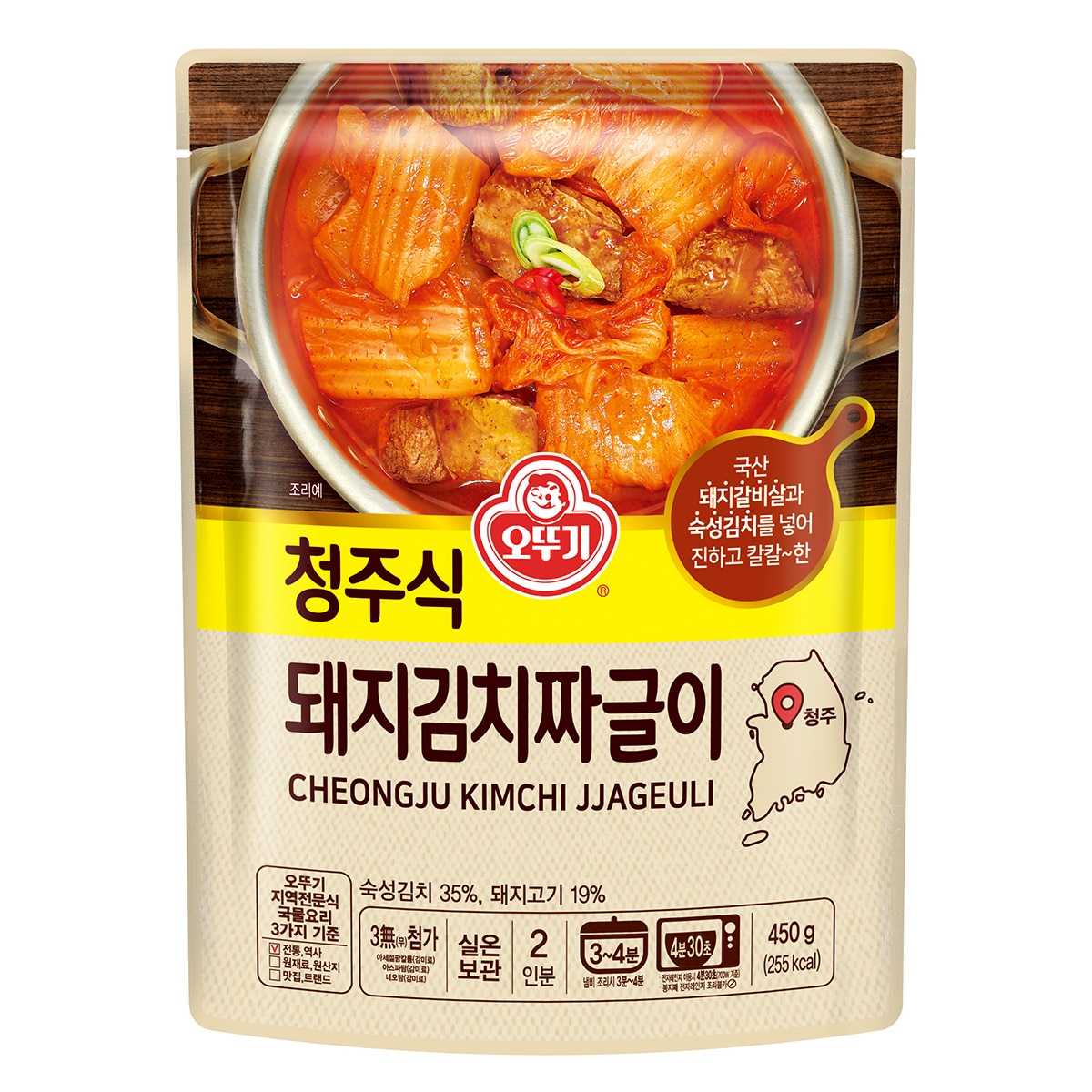오뚜기 청주식 돼지김치짜글이450g x 12