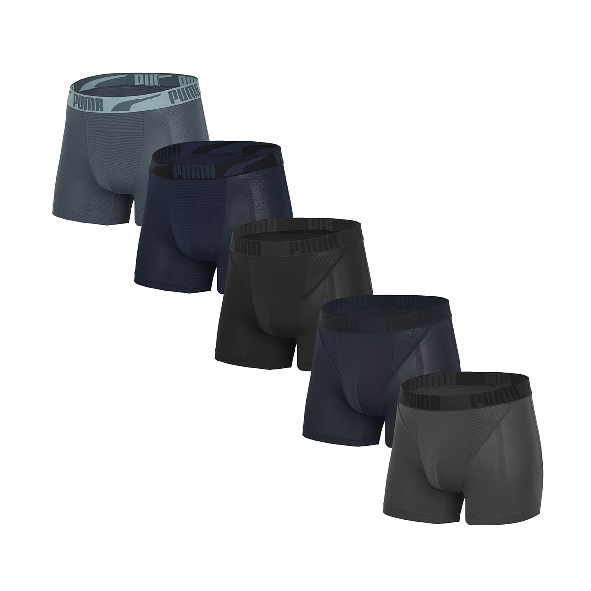 푸마 남성 미드 박서 브리프 5매 - 26SSC(쿨스킨), 100(L)
