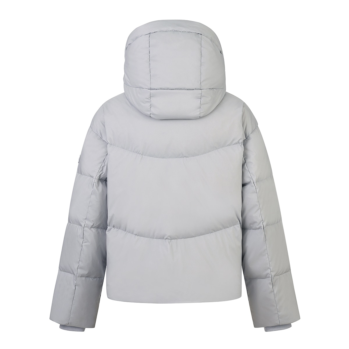 네파 여성 후드 숏 구스다운 재킷 - 라이트 그레이