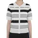 베네뜨 여성 카라 스트라이프 풀오버 니트