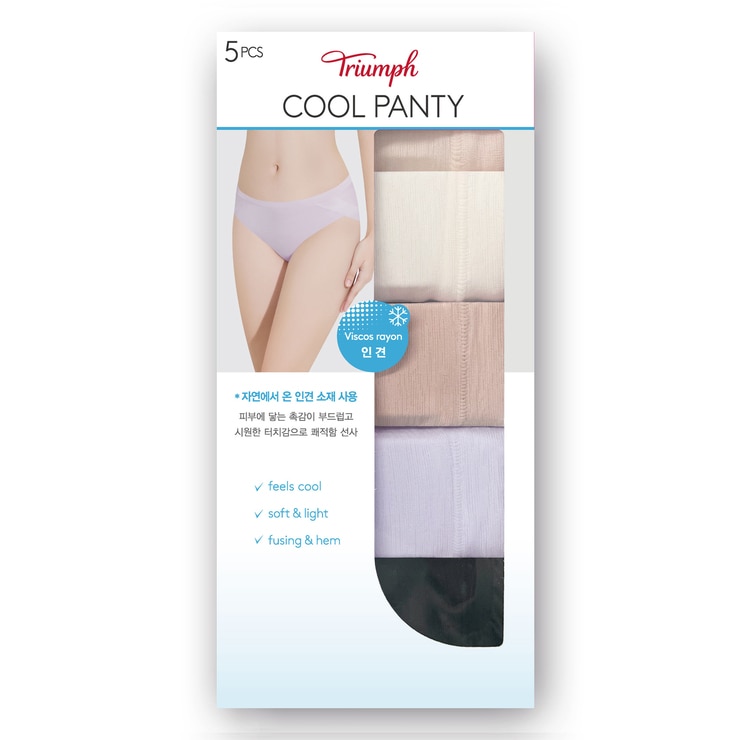 트라이엄프 소프트 밴드 인견 팬티 5매