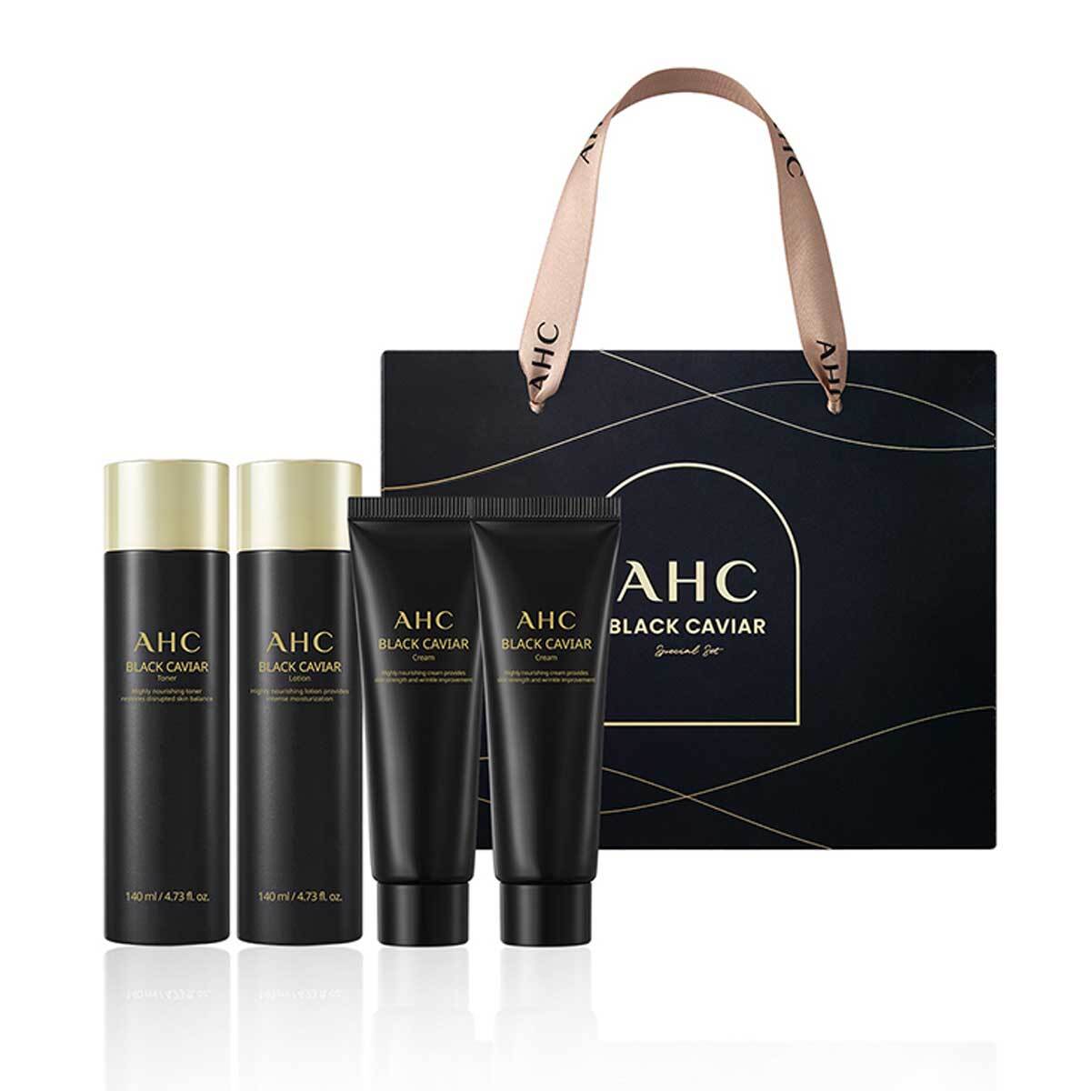 AHC 블랙 캐비어 스킨케어 세트 AHC 블랙 캐비어 스킨케어 세트