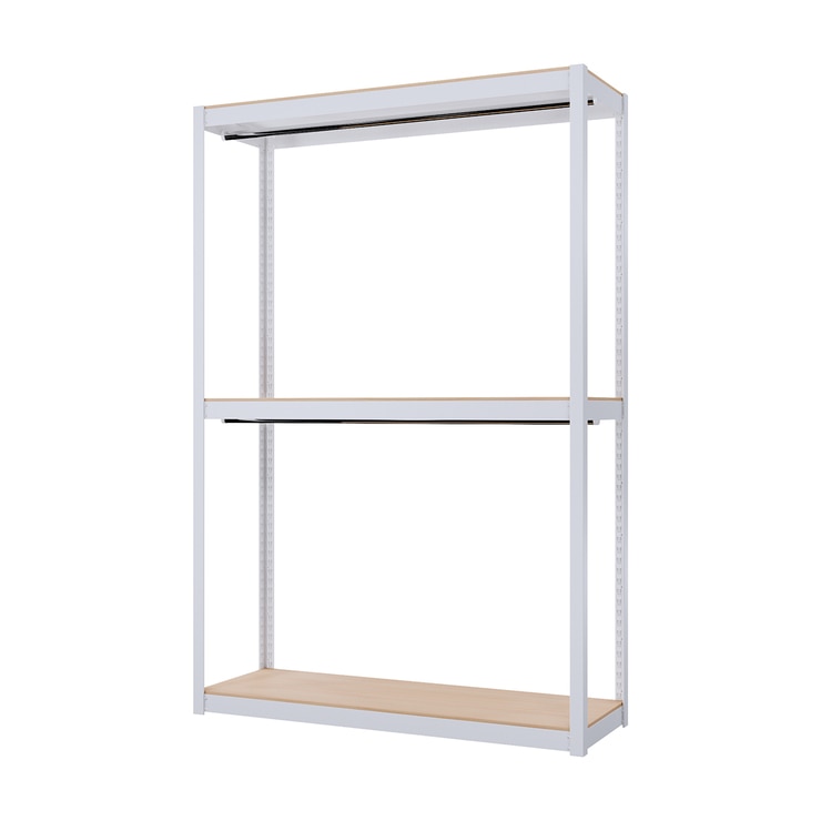 스피드랙 다용도 3단 철제 행거 120 x 40 x 180cm - 화이트 스피드랙 다용도 3단 철제 행거 120 x 40 x 180cm - 화이트