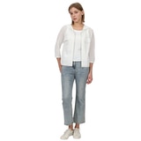 안지크 여성 니트 후드 재킷 - 화이트