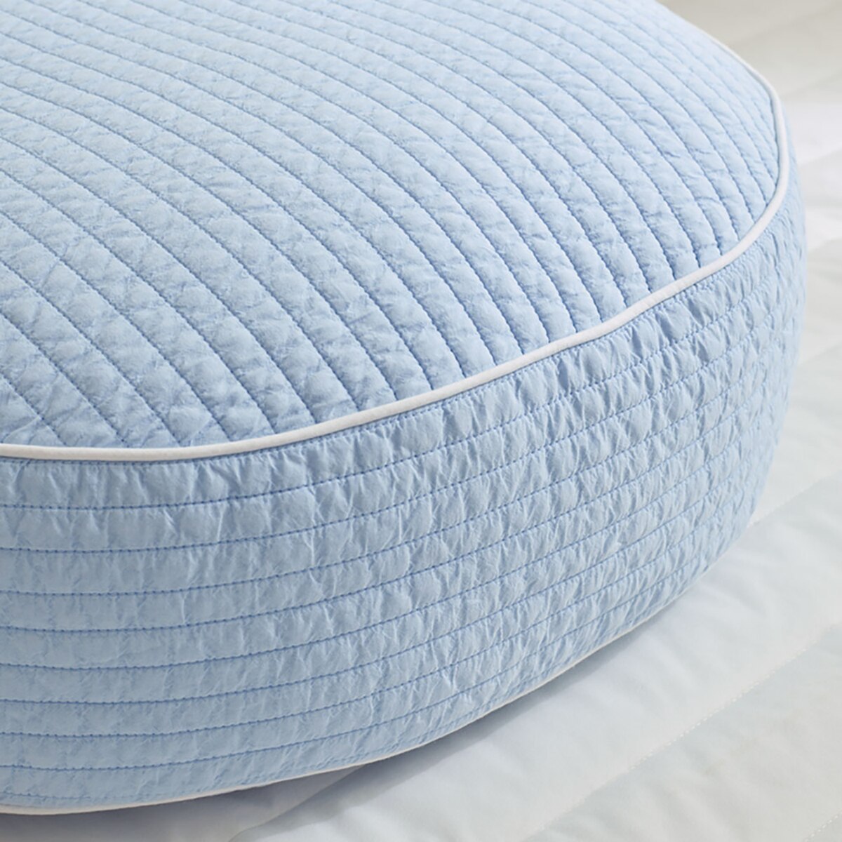 루마인 홈 피그먼트 순면 반달 쿠션 - 블루