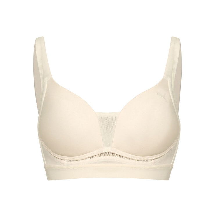 푸마 밴딩 메쉬로고 브라 2매 - 라이트베이지/크림, 80A