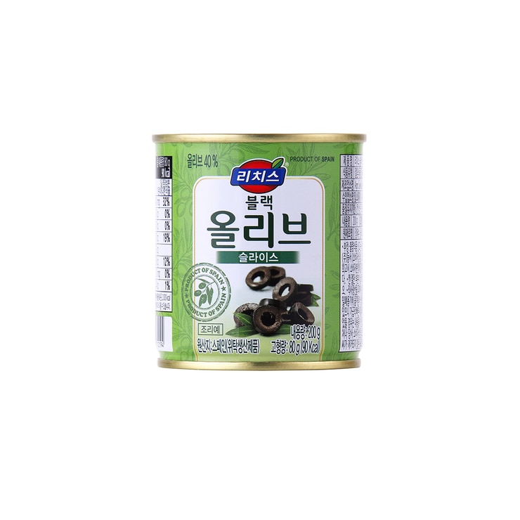 리치스 블랙올리브 200g x 12 - 슬라이스 리치스 블랙올리브 200g x 12 - 슬라이스