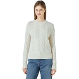 리디아 바인 여성 울 캐시미어 케이블 스웨터 - 아이보리, S 리디아 바인 여성 울 캐시미어 케이블 스웨터 - 아이보리, S