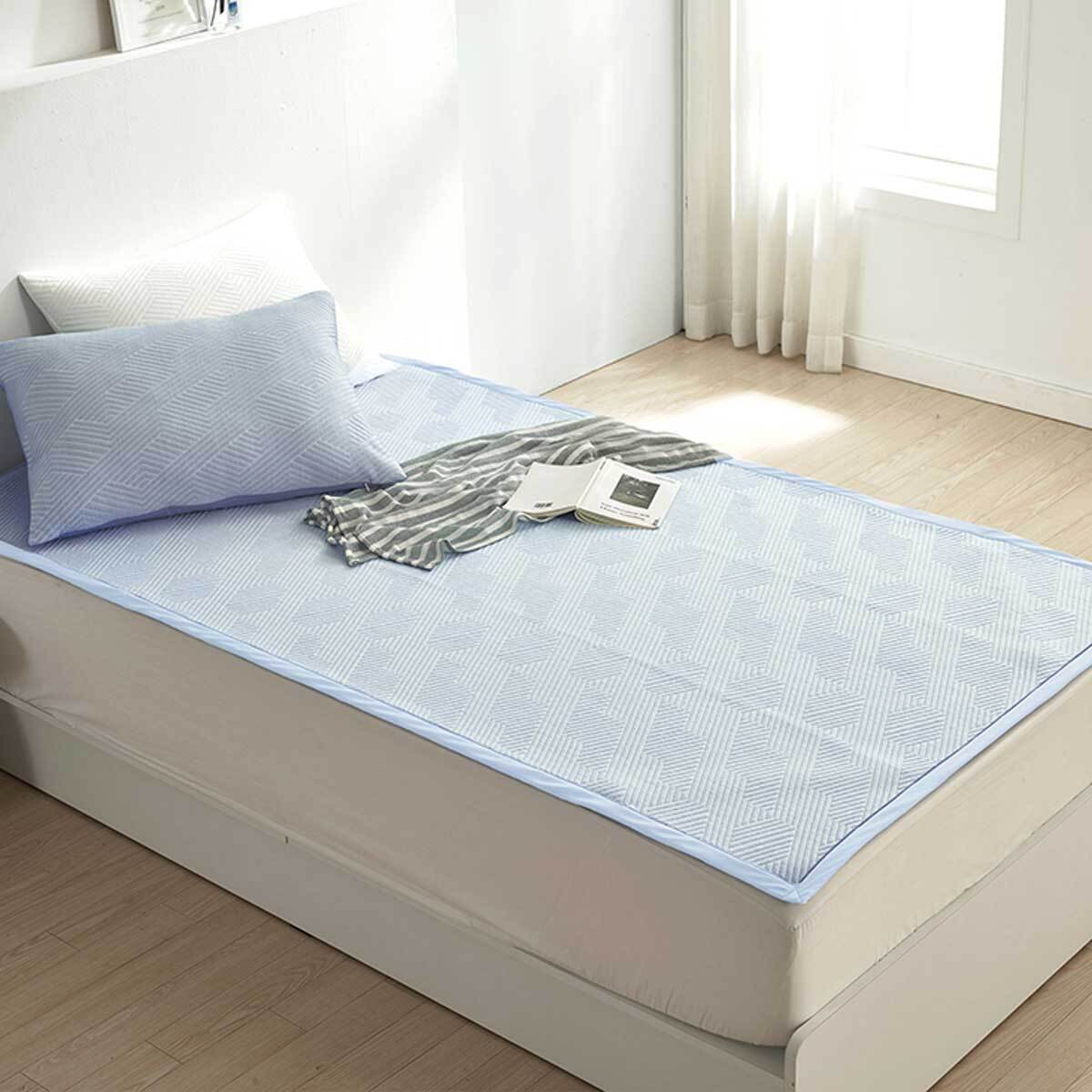 에이프릴엣홈 3중직 아이스 메쉬 패드 - 싱글, 블루