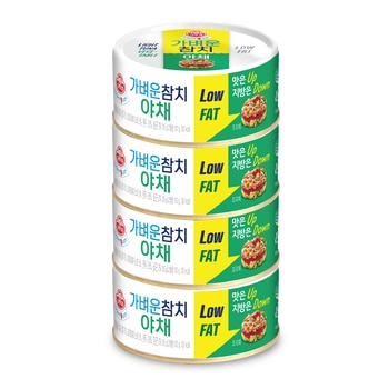 오뚜기 가벼운참치 야채참치 135g x 4