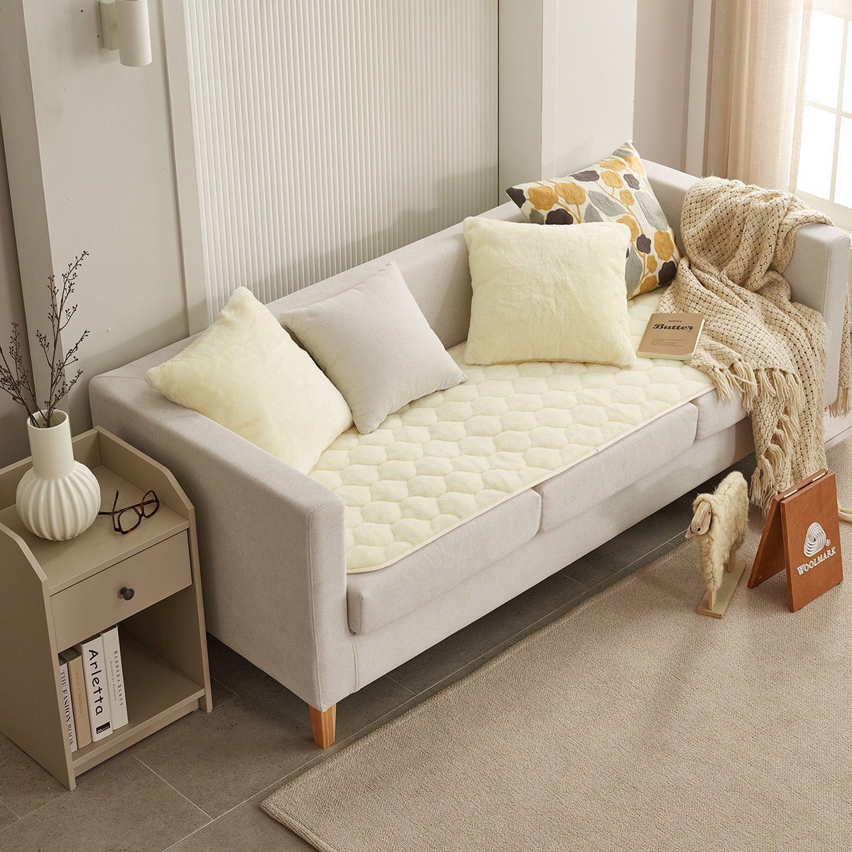 루마인 홈 파일 양모 소파 패드 60x180cm 루마인 홈 파일 양모 소파 패드 60x180cm