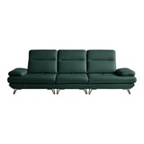 다우닝 모아나 스윙 전체 천연가죽 소파 4인 - 딥그린