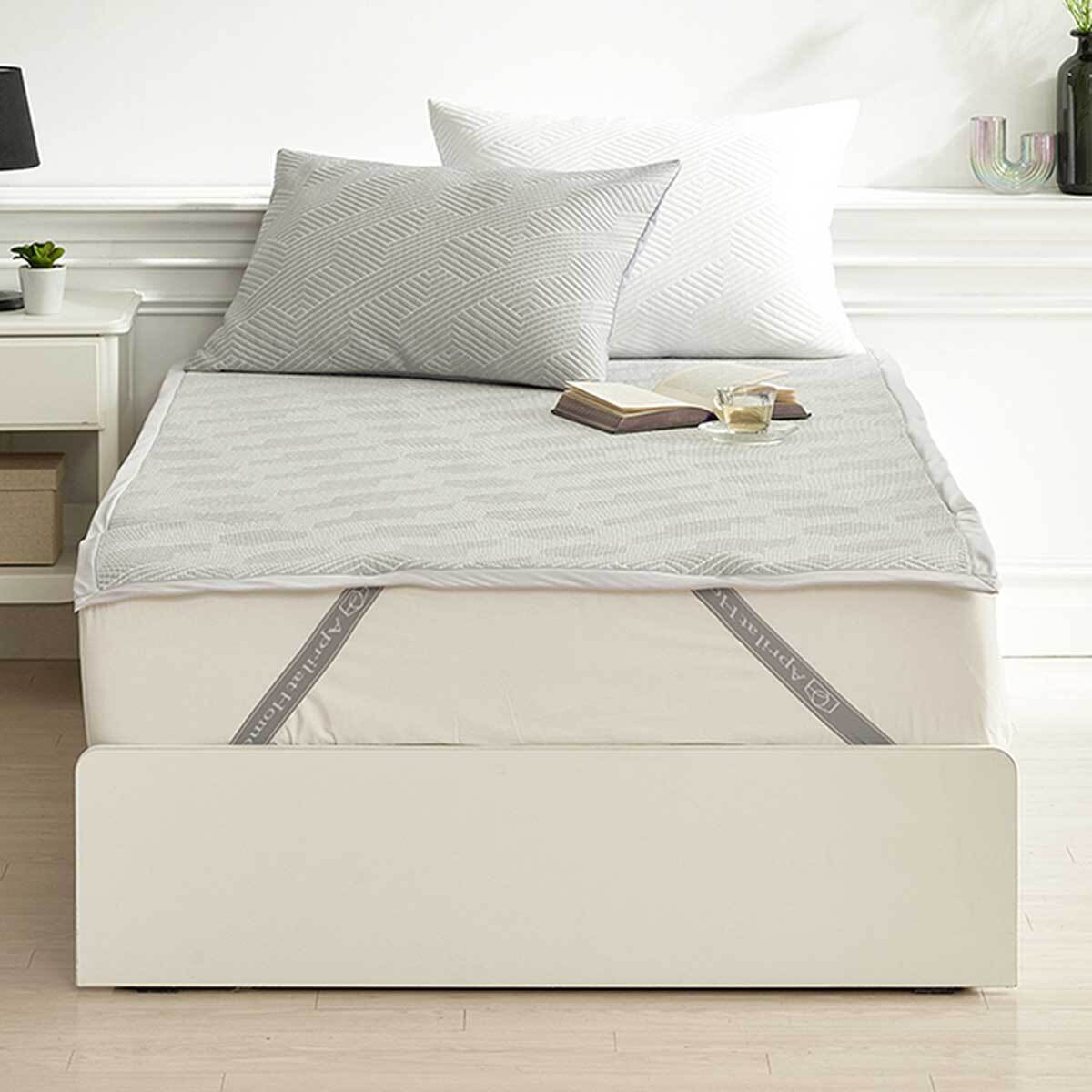 에이프릴엣홈 3중직 아이스 메쉬 패드 - 싱글, 그레이