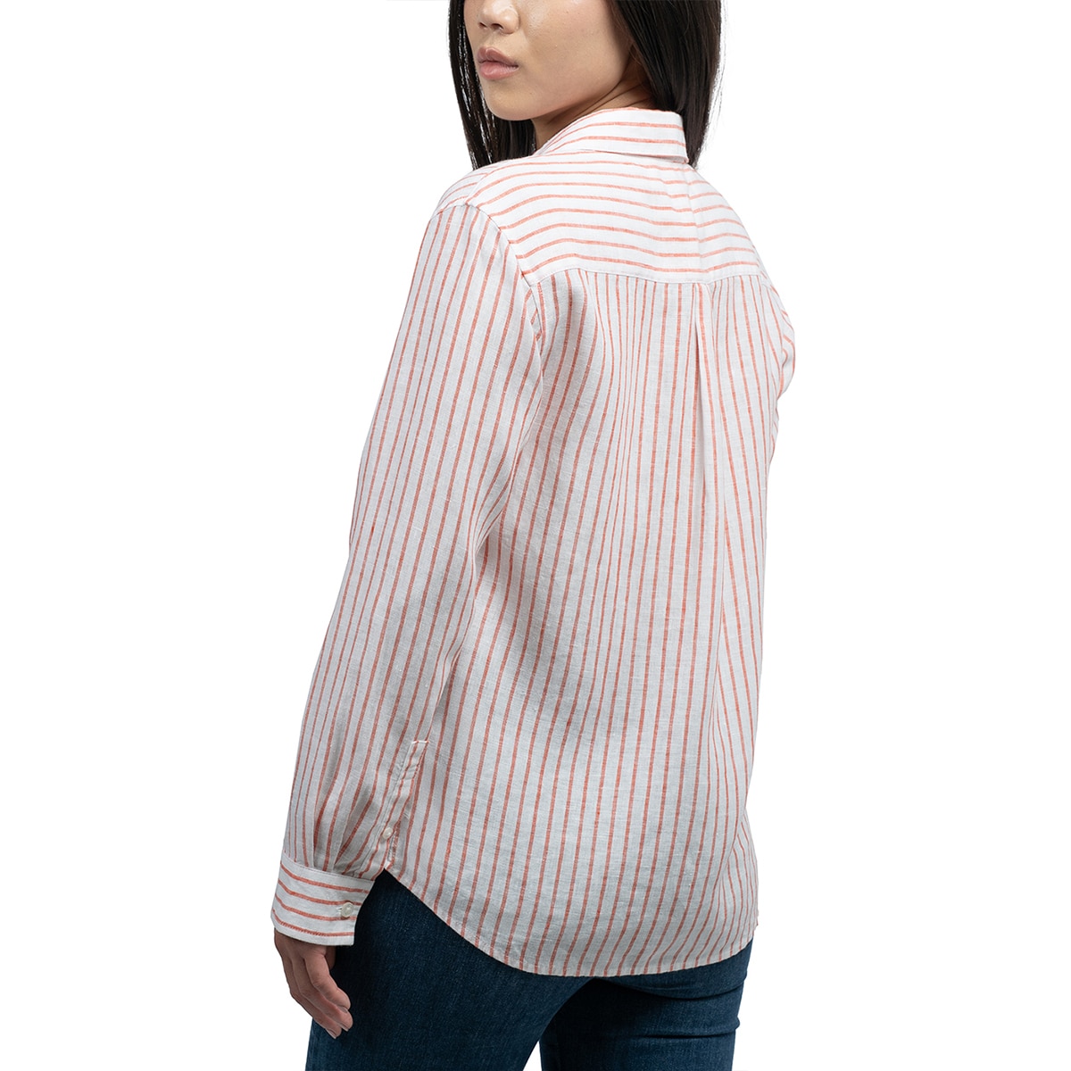 잭스 여성 리넨 스트라이프 셔츠 잭스 여성 리넨 스트라이프 셔츠
