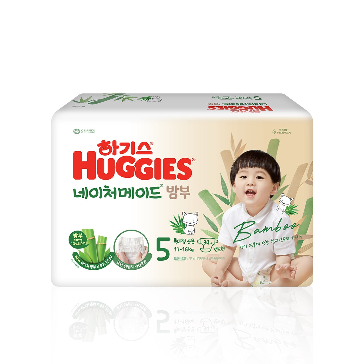 하기스 네이처메이드 밤부 밴드 공용 5단계 34 x 3
