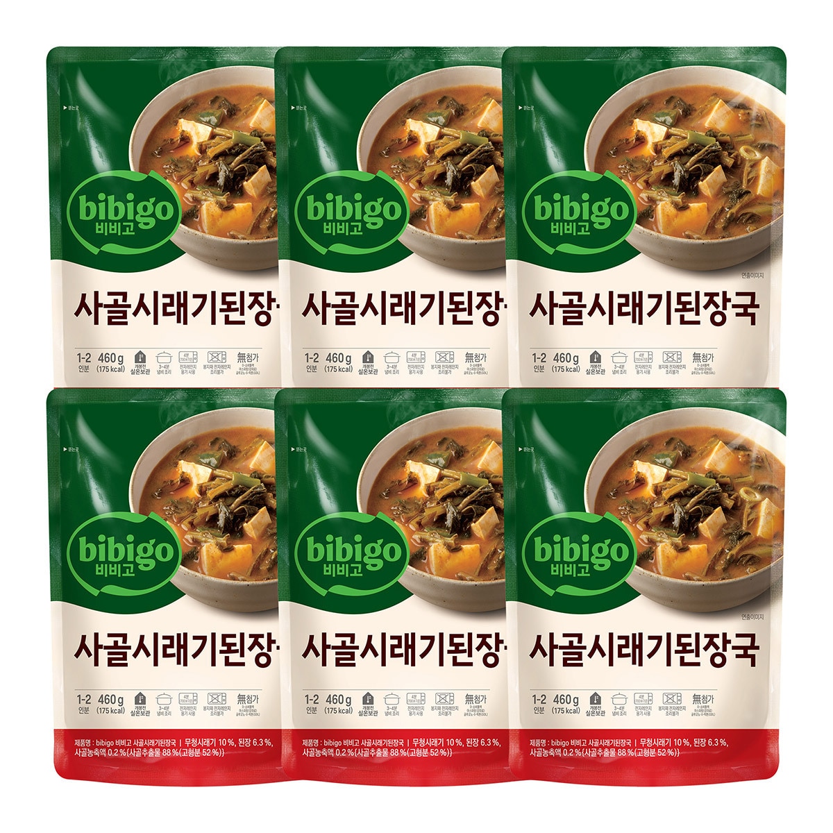CJ 비비고 사골시래기 된장국 460g x 6