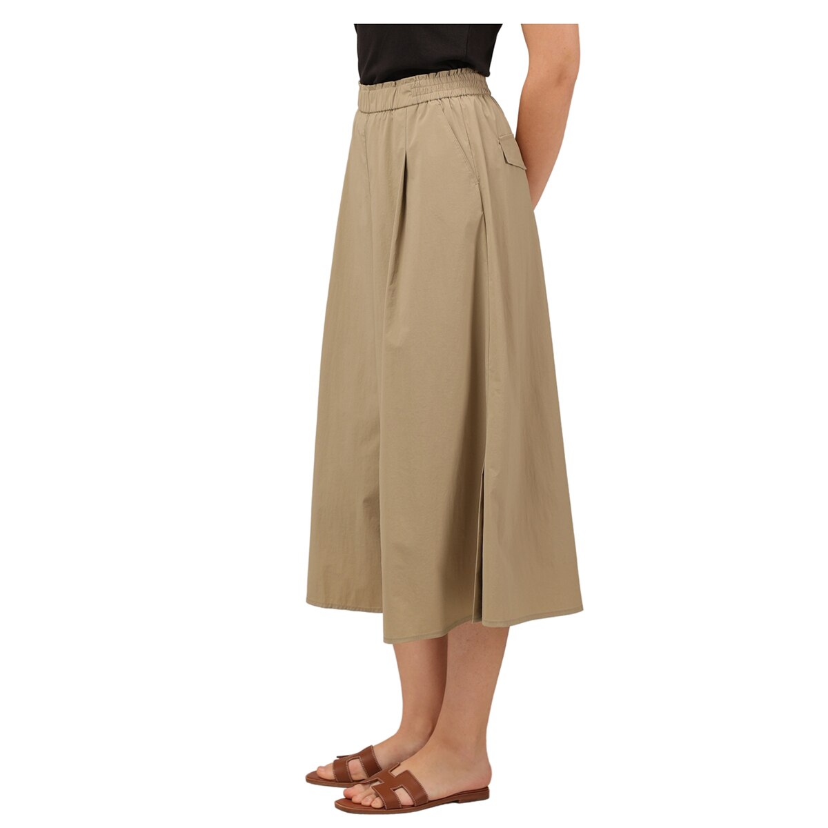 솔레지아 여성 플레어 팬츠 - 카키, M
