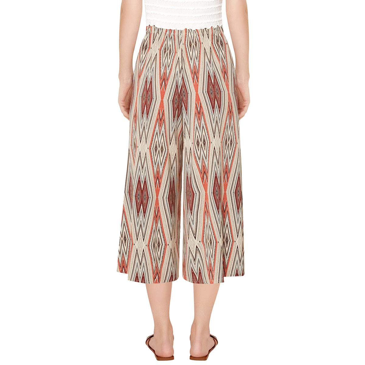 트라이엄프 여성 저지 라운지 바지 2PK - 오렌지 (플라워&다이아), M