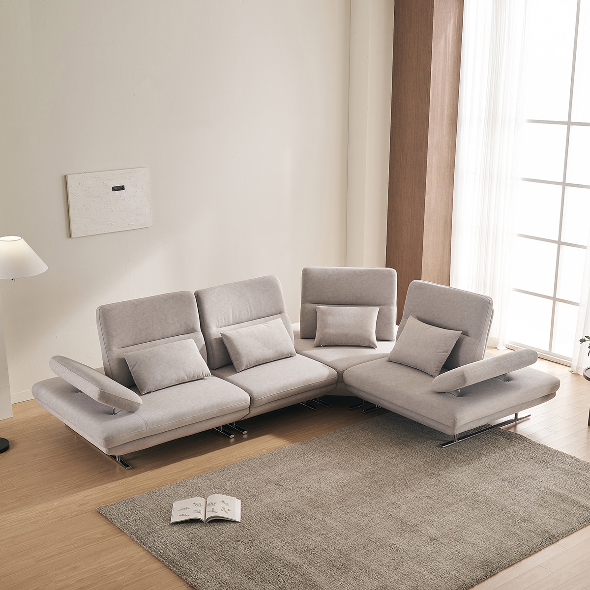 라클라우드 그랑블 스윙 기능성패브릭 4인 코너소파