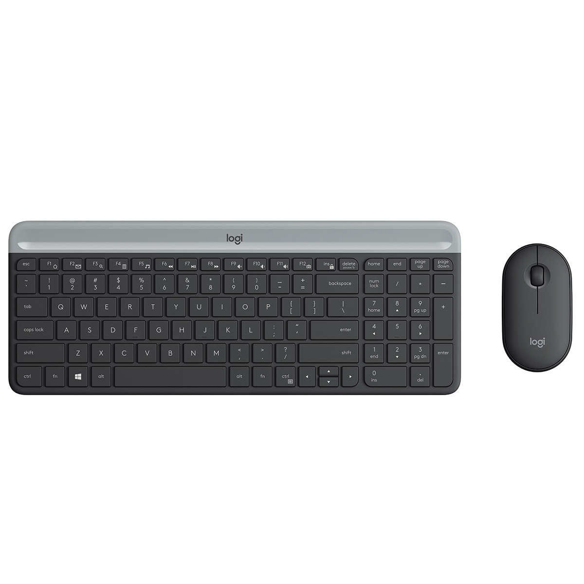 Logitech 무선 슬림 키보드 마우스 세트 - 시크 블랙