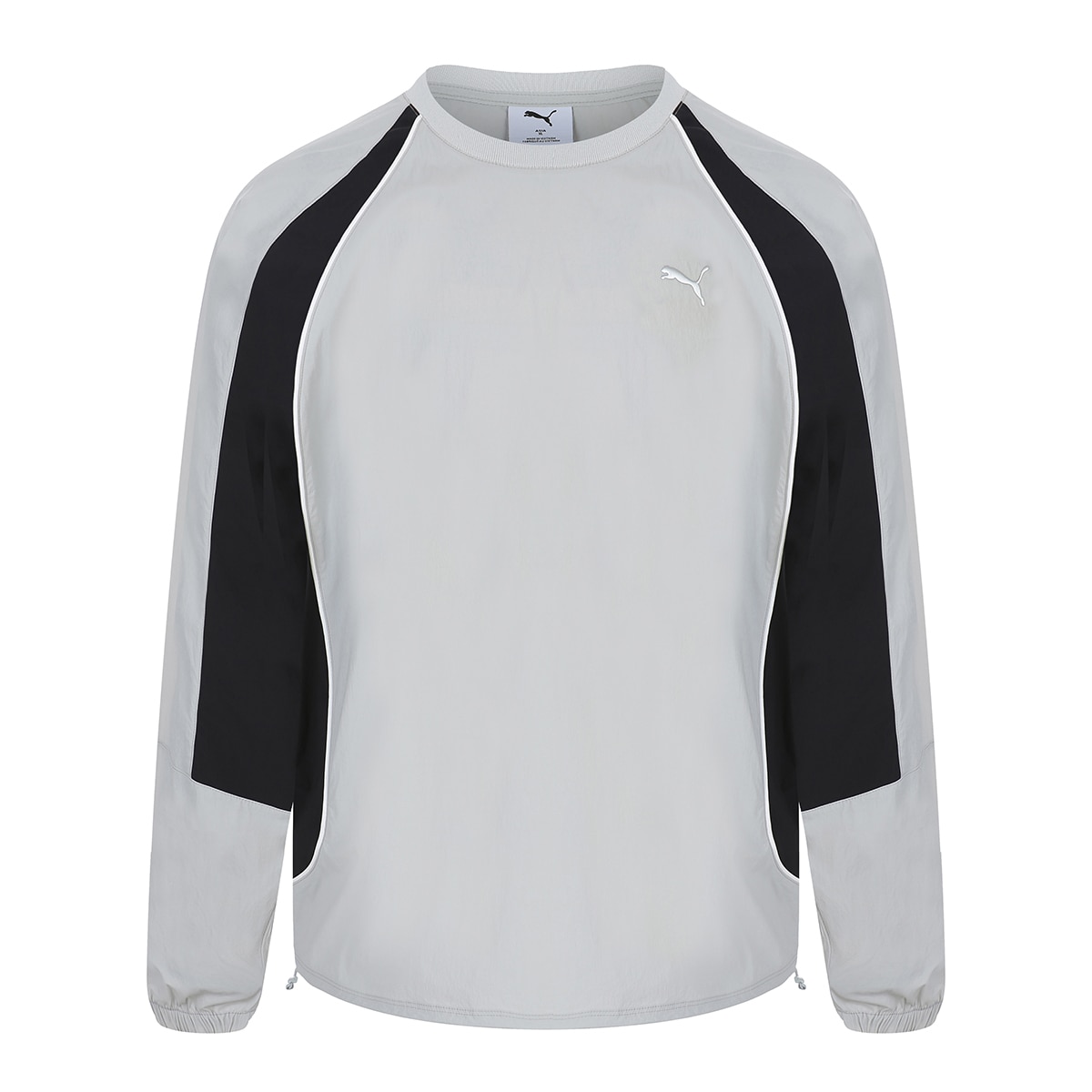 푸마 남성 긴소매 액티브 우븐 크루 - 그레이, M