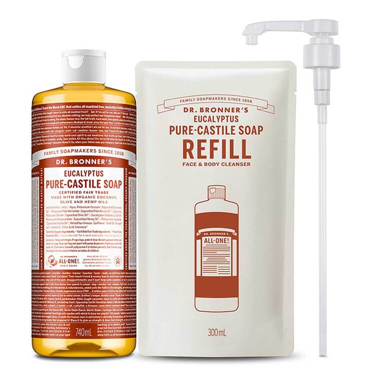 닥터 브로너스 퓨어 캐스틸 솝 740ml+300ml 닥터 브로너스 퓨어 캐스틸 솝 740ml+300ml