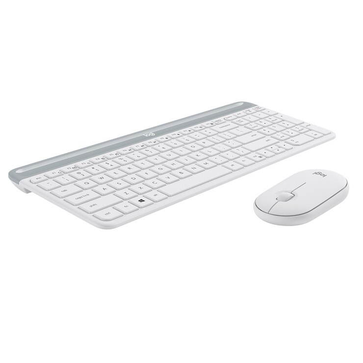 Logitech 무선 슬림 키보드 마우스 세트 - 퓨어 화이트 Logitech 무선 슬림 키보드 마우스 세트 - 퓨어 화이트