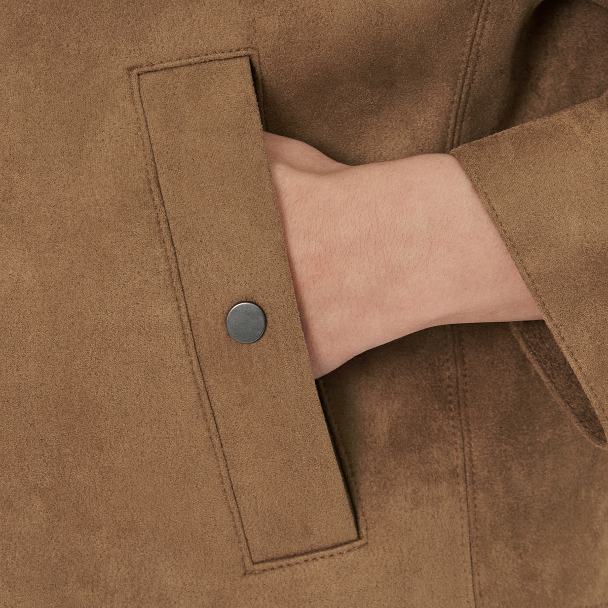 비지트 인 뉴욕 여성 인조 스웨이드 재킷