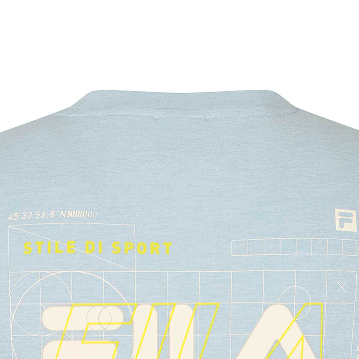 휠라 남성 기능성 반소매 티셔츠 - 블루