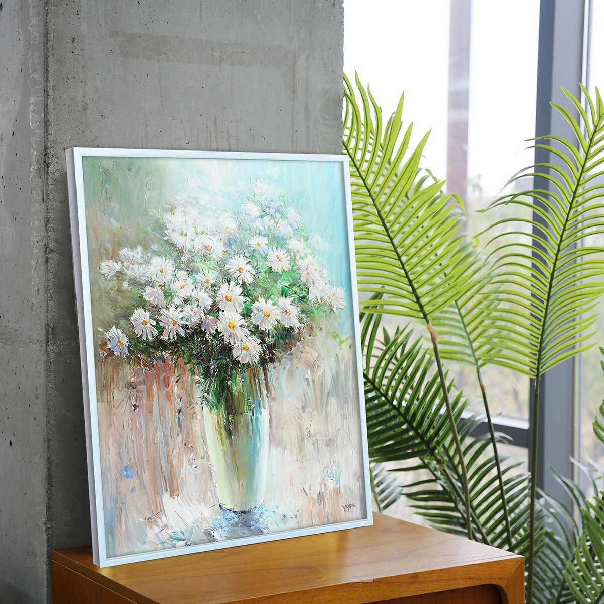 지클레 그림 액자 60x50cm - 데이지꽃