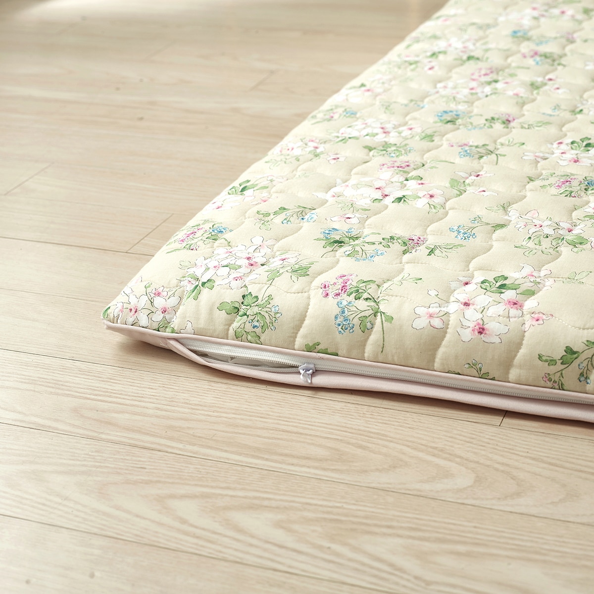 에이프릴앳홈 순면 누빔 워싱 면 요 - 싱글, 플라워(플로르)