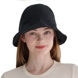 안드레아바나 여성 코튼 햇 - 블랙