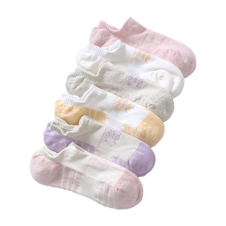Pound & Miles 아동 스니커즈 양말 6족 - 여아, L 200-230mm Pound & Miles 아동 스니커즈 양말 6족 - 여아, L 200-230mm