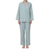 게스 여성 코튼 파자마 세트 - 그린 스트라이프, S