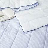 썸니아 모달 냉감 차렵 이불 - 퀸, 블루 스트라이프