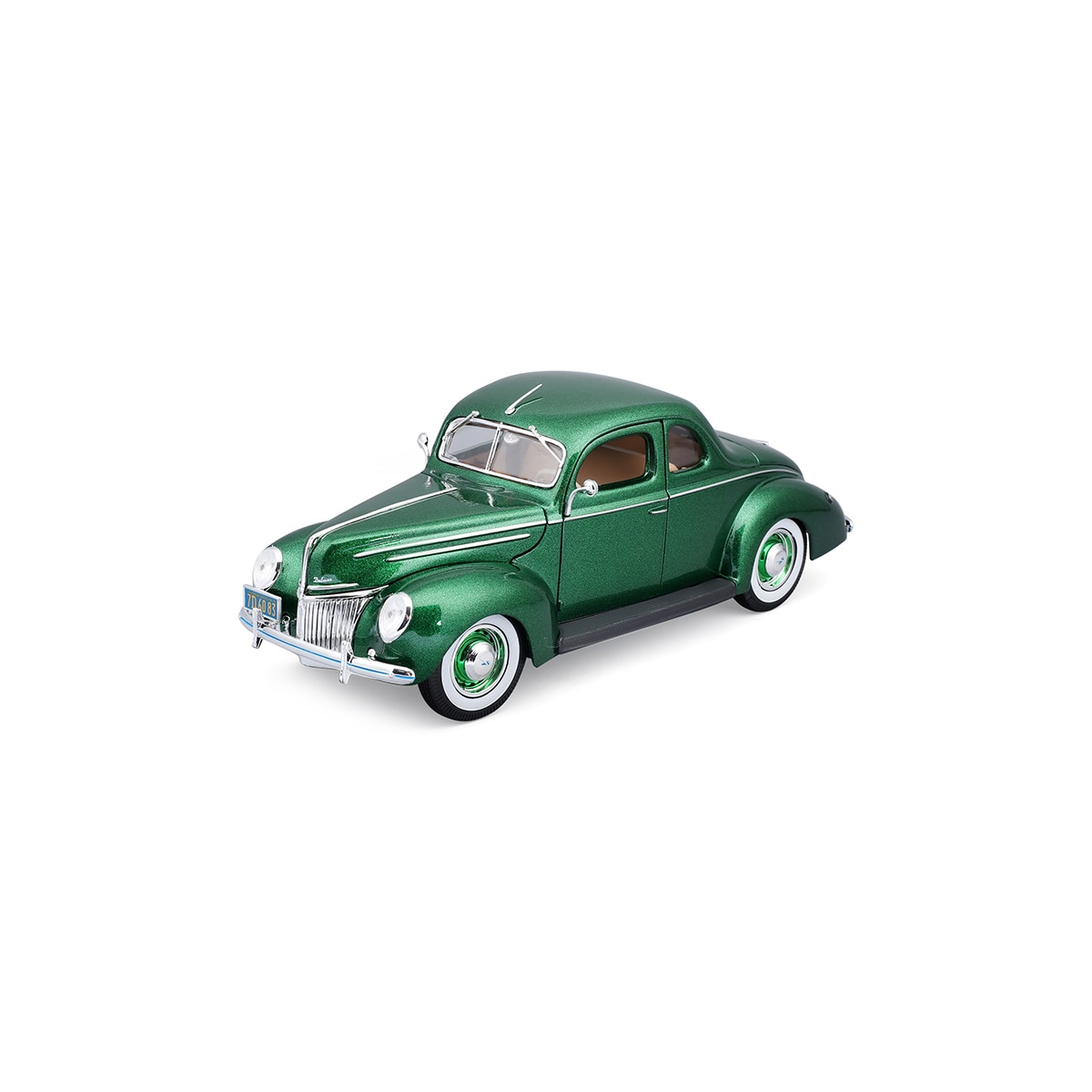 마이스토 장식용 1:18 축소 자동차 - 1939 포드 디럭스 쿠페(그린)
