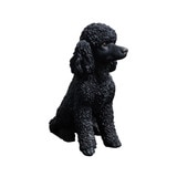 야외용 푸들 조각상 33cm - 블랙