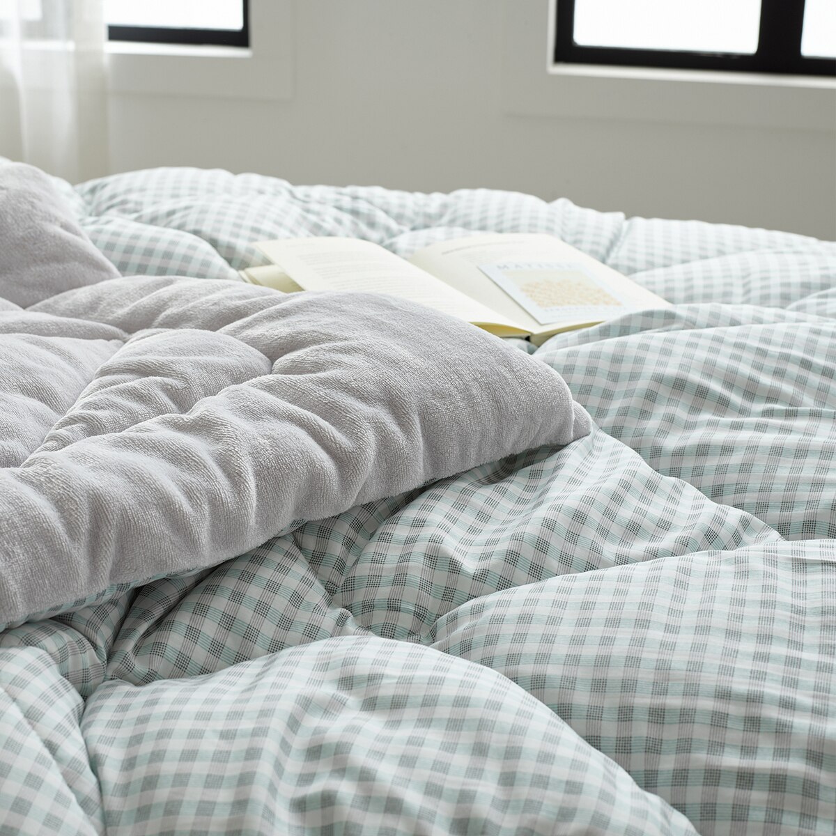 에이프릴앳홈 모달 극세사 차렵이불 - 싱글, 그리드