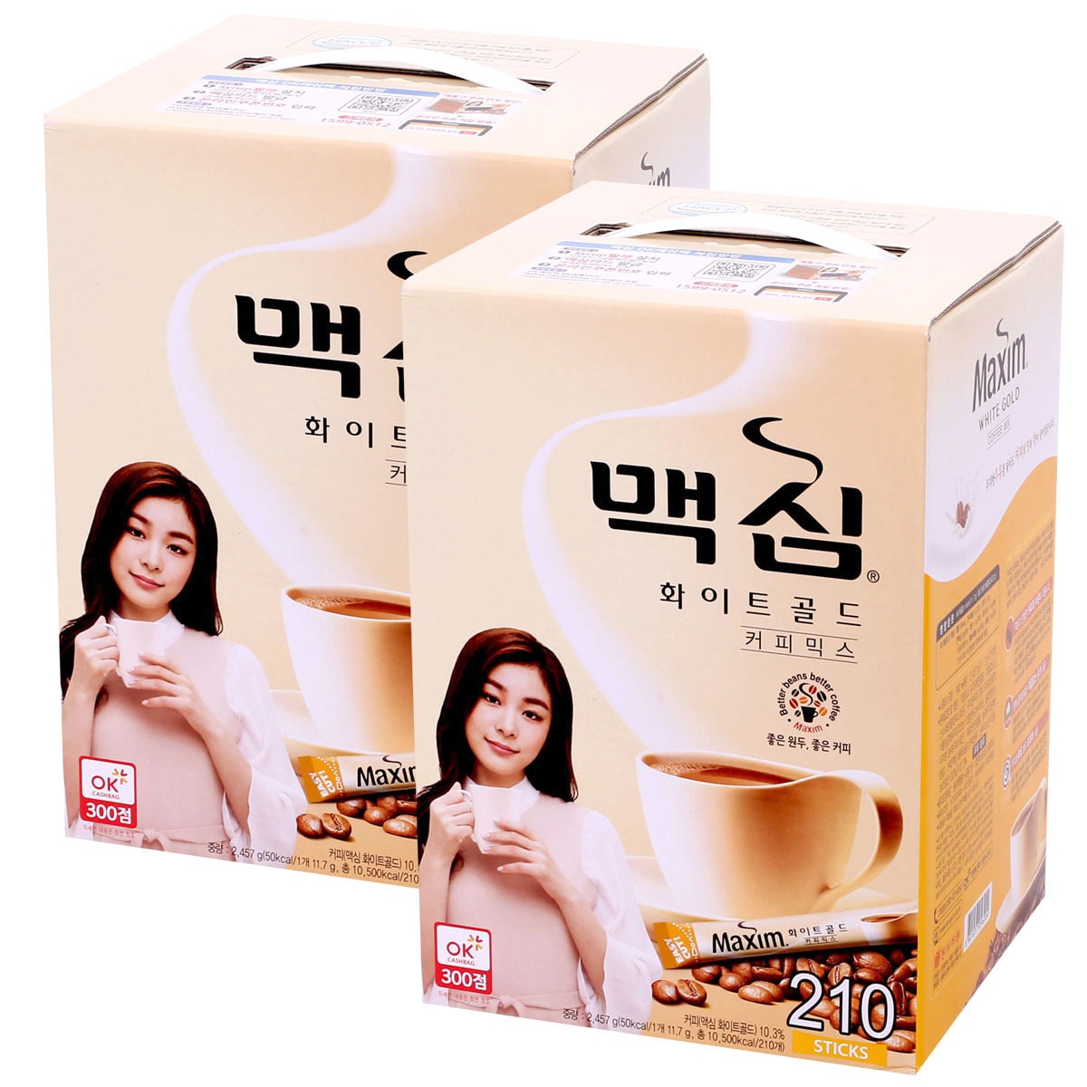 맥심 화이트 골드 커피믹스 11.7g x 210T x 2