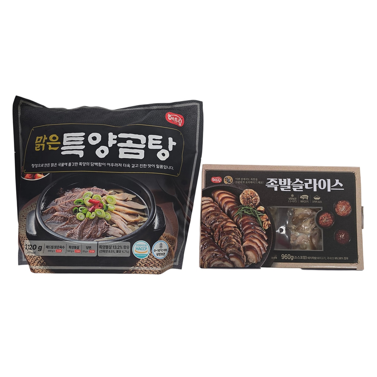 해드림맑은특양곰탕 1,060g x 2 + 족발슬라이스960 해드림맑은특양곰탕 1,060g x 2 + 족발슬라이스960