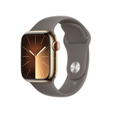 Apple Watch S9 41mm GPS+Cell GLD/CLY 스포츠 밴드 - S/M