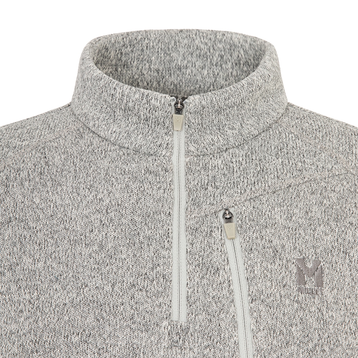 밀레 남성 1/4 집업 스웨터 - 멜란지그레이