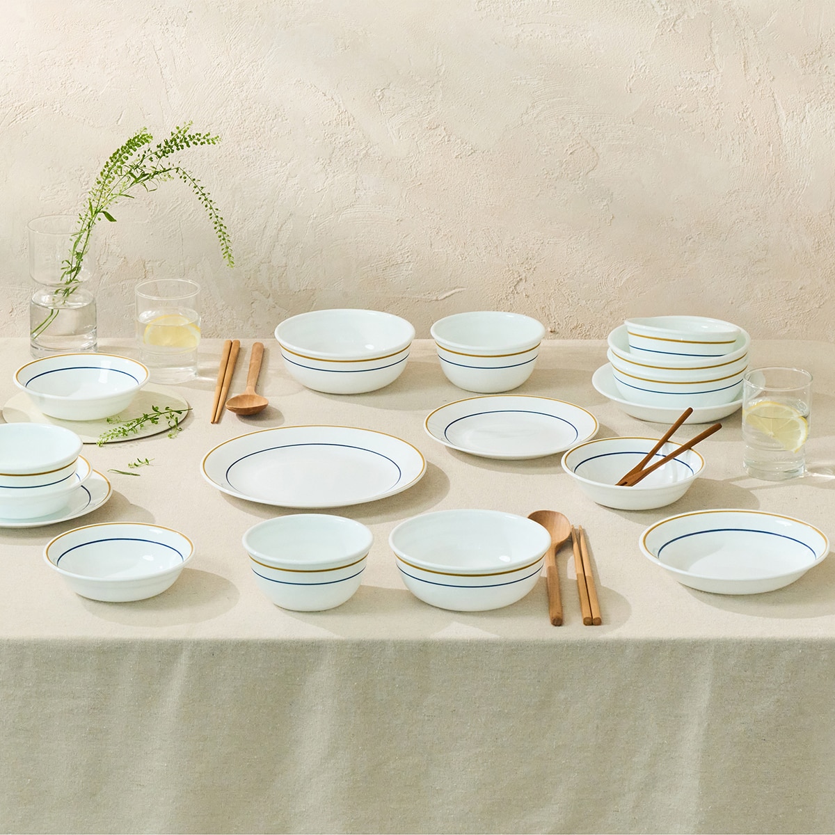 코렐 더블링 라떼 면기 세트 4P