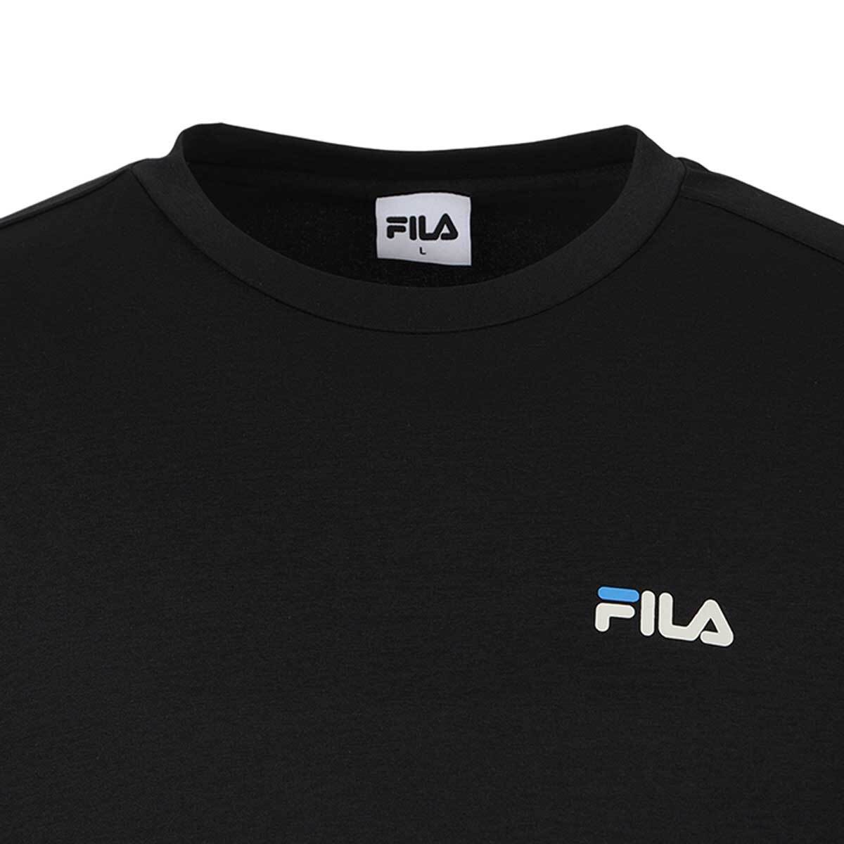 휠라 남성 기능성 반소매 티셔츠 - 블랙