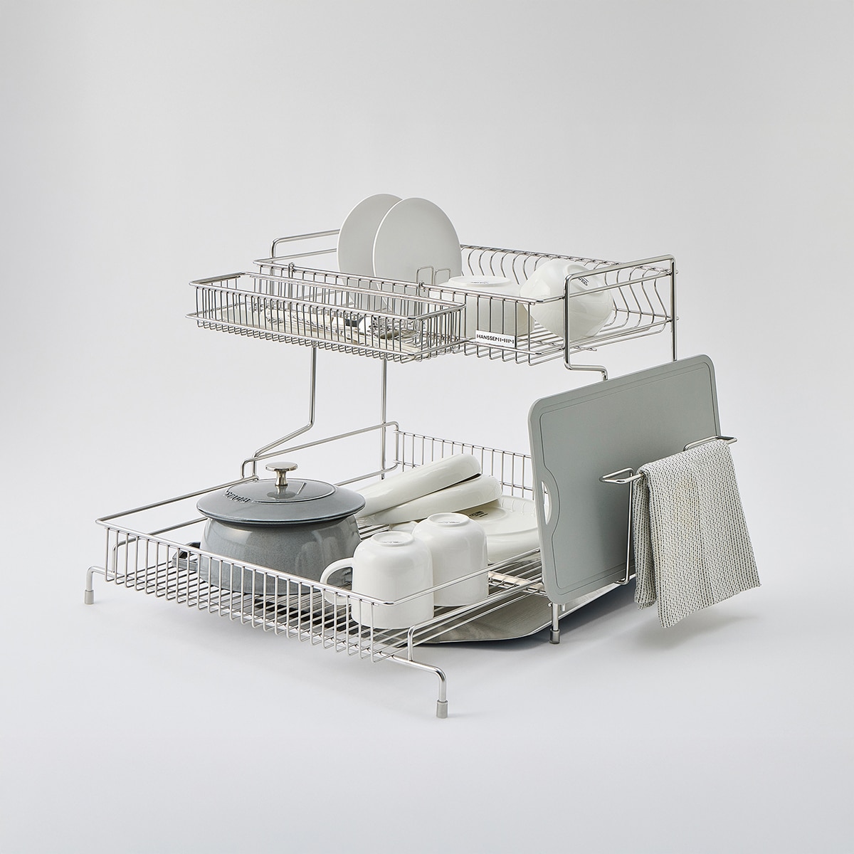 한샘 스테인리스 2단 확장형 식기 건조대