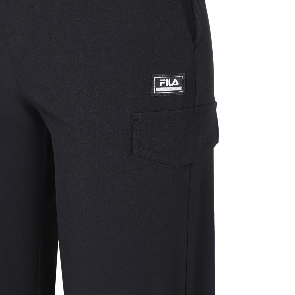 휠라 키즈 카고 바지 - 블랙