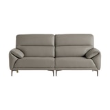 다우닝 데이지 전체 천연가죽 소파 3인 - 미드그레이