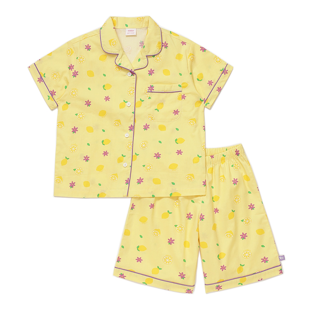 알로봇 키즈 파자마 세트 - 옐로우