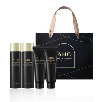 AHC 블랙 캐비어 스킨케어 세트