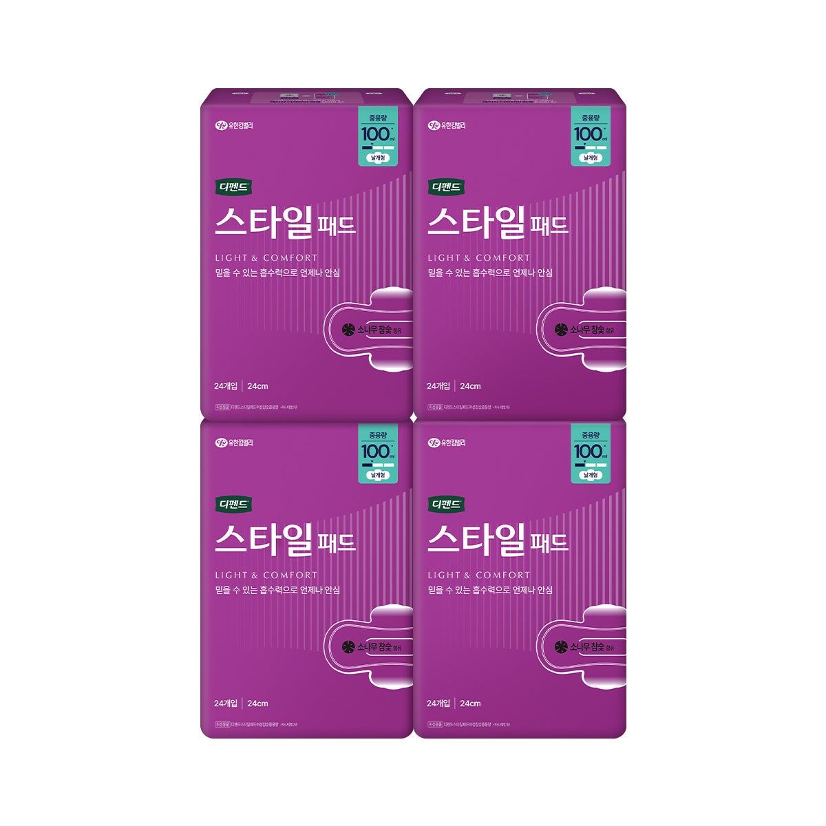 디펜드 스타일 패드 참숯 안심중용량 18매 x 4